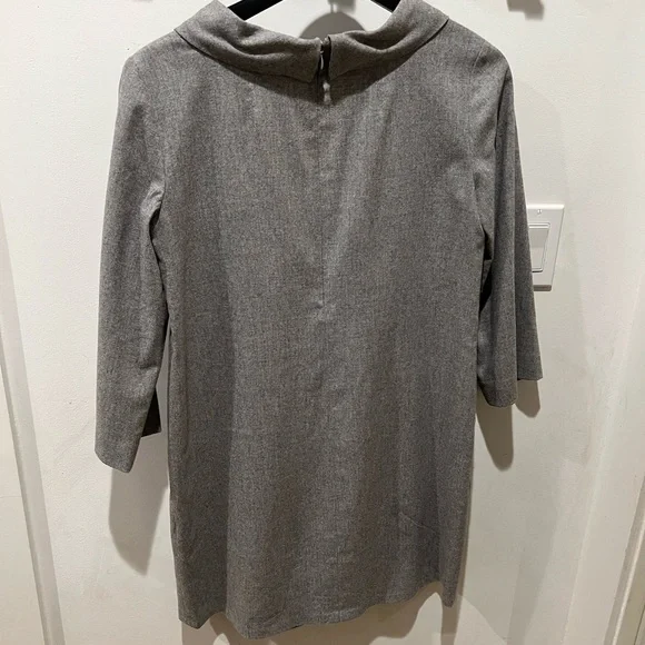 Theory Magrite W Gray Cowl Neck Virgin Wool Angora Mini Dress - Picture 8 of 10